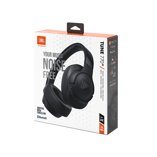 JBL Tune 770NC - Black - Adaptive Noise Cancelling Wireless Over-Ear Headphones - Detailshot 10